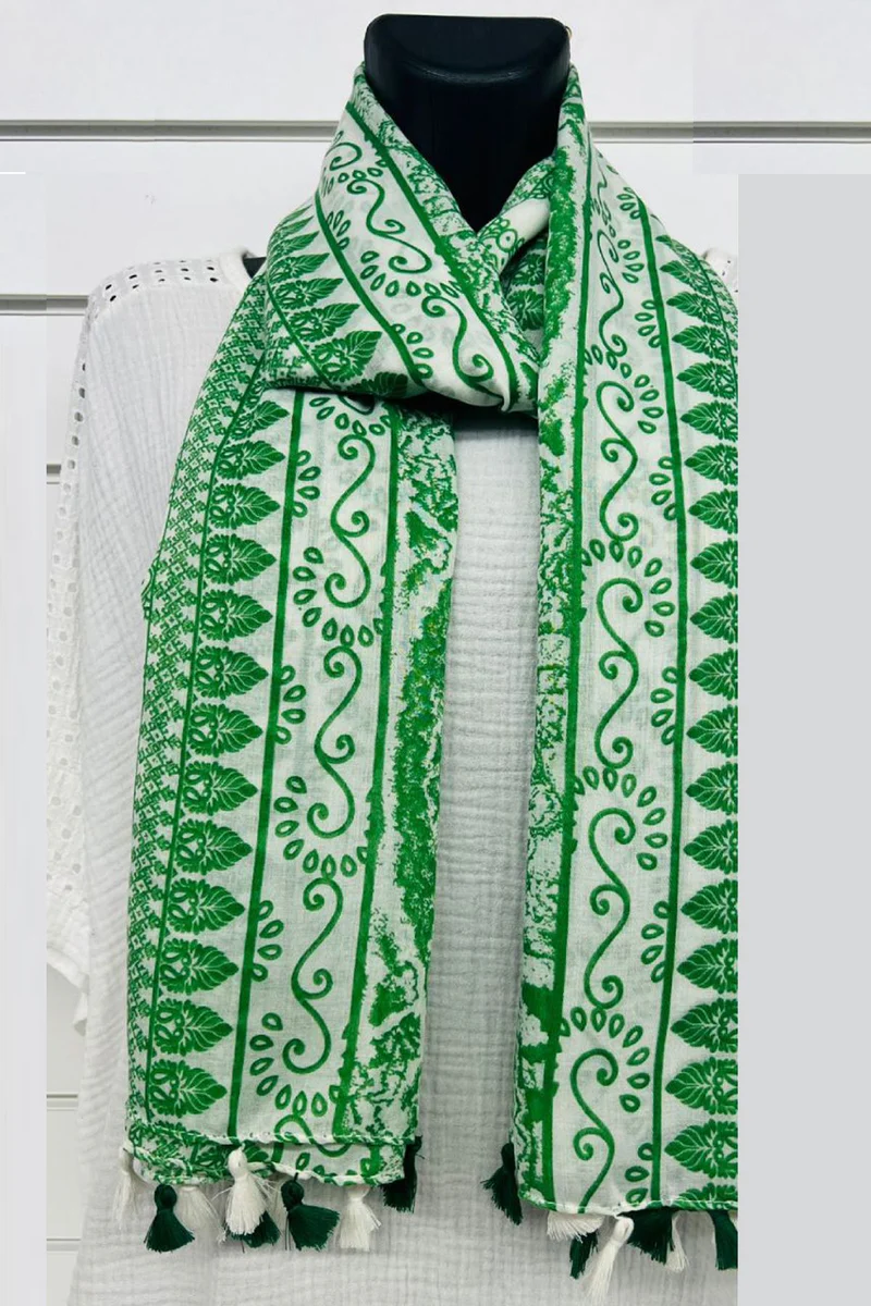 Geometric Maze Print Fashion Scarf